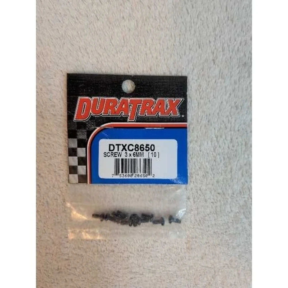 Duratrax DTXC8650 RC Screw 3x6mm 10pk Black Metal New